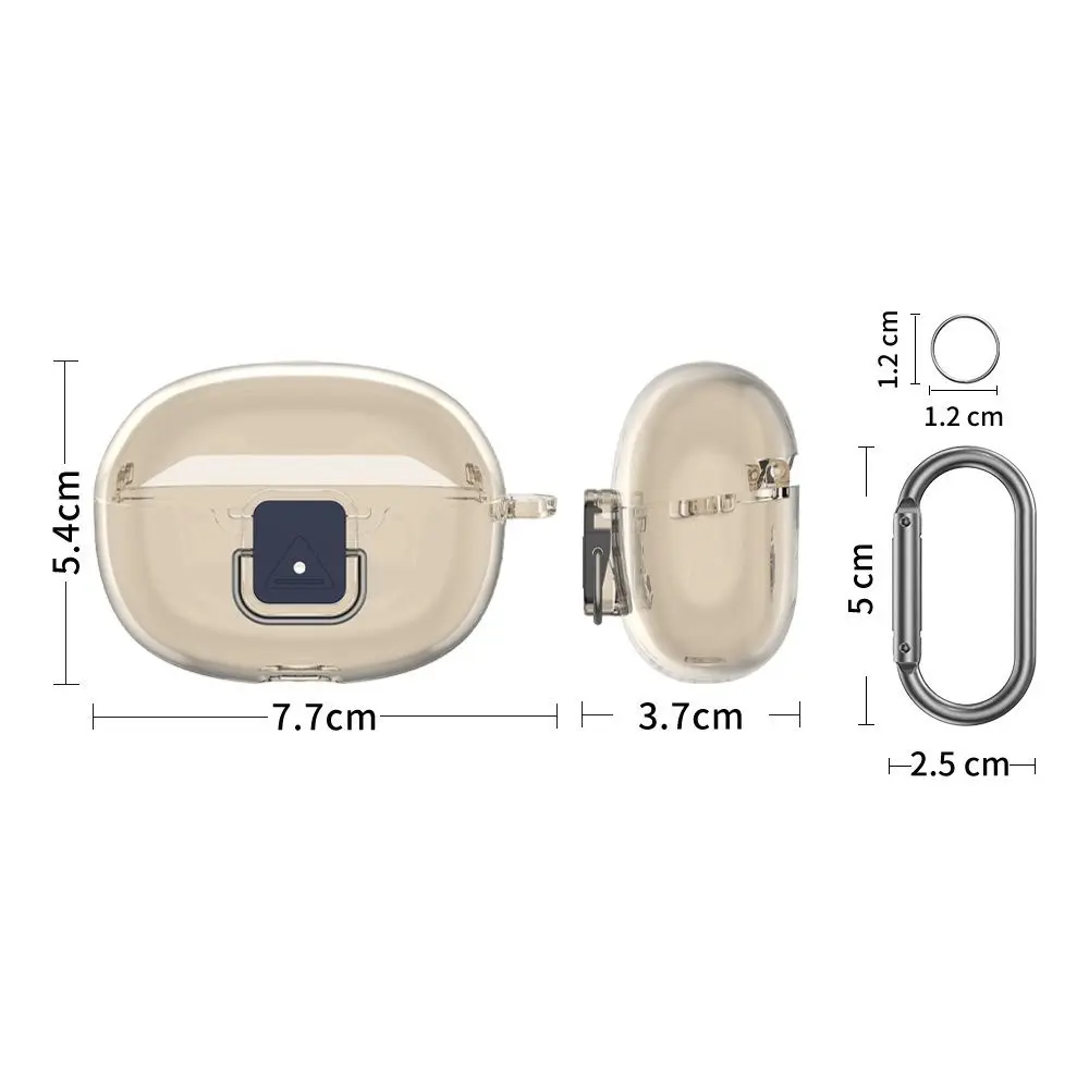 Anti-Fall Earphone Case Dustproof with Keyring Headphone Protective Case Anti-scratch Shockproof for SHOKZ Open Dots ONE