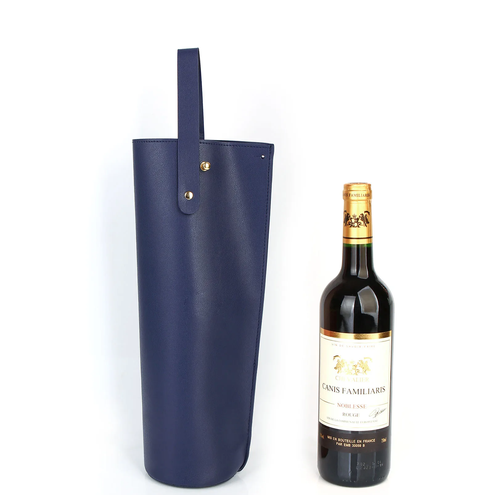 Reusable PVC Leather Wine Tote Bag, Double-Layered Wine Carrier with Handle, Luxury Gif... - SKU LWTB2216 - UGI Packaging