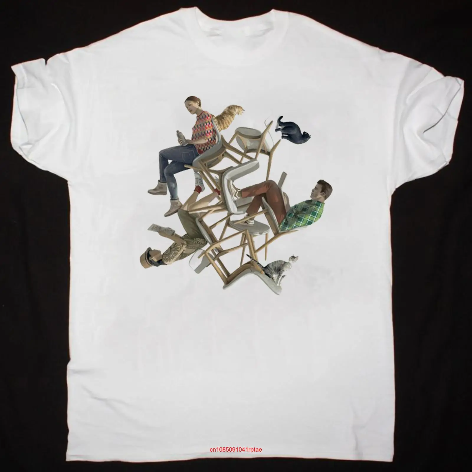 Белая хлопковая футболка с длинным или коротким рукавом, с окантовкой слезы за страха