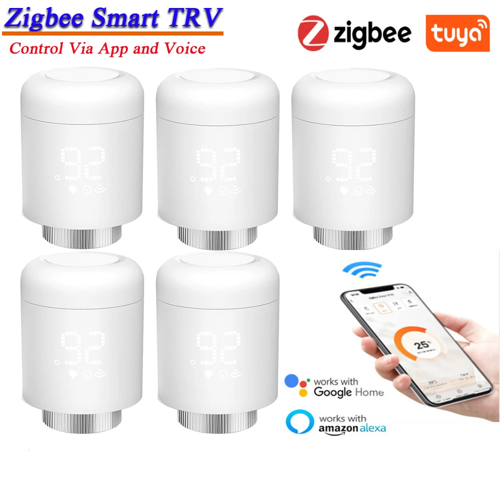 

Tuya Zigbee Thermostatic Radiator Valves Intelligent Wireless App Control Heating Thermostat Temperature Controller Radiator