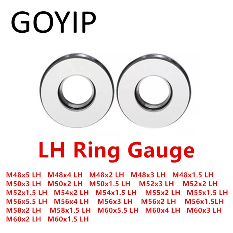 

M48 M50 M52 M54 M55 M56 M58 M60 6G LH Metric Ring Gauge GO And NO GO Left Hand Thread Gage Support Customized