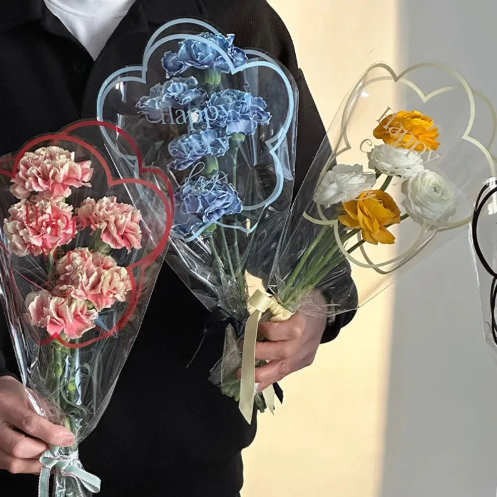 장미 꽃다발 포장지, 꽃 포장, 봉지 꽃다발 포장지, 발렌타인 데이 선물, 꽃집 용품, 50 개