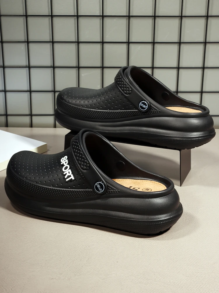 ثقب أحذية الرجال الصيف خفيفة الوزن إيفا الاتجاه المنزل الصنادل قباقيب أحذية الرجال باوتو النعال في الهواء الطلق الصنادل المريحة حجم 39-45