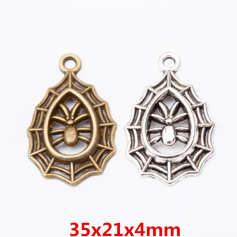 

70pcs spider Craft Supplies Charms Pendants for DIY Crafting Jewelry Findings Making Accessory 2308
