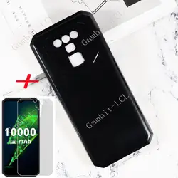 Premium Tempered Glass Screen Protector with Protective Case Cover for Oukitel K15 Pro (Black Case and Glass)