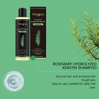 Shampoing à la menthe au romarin pour l'épaisseur des cheveux, shampoing volumisant à base de plantes naturelles pour renforcer et réparer le cuir chevelu gras, soins capillaires 5