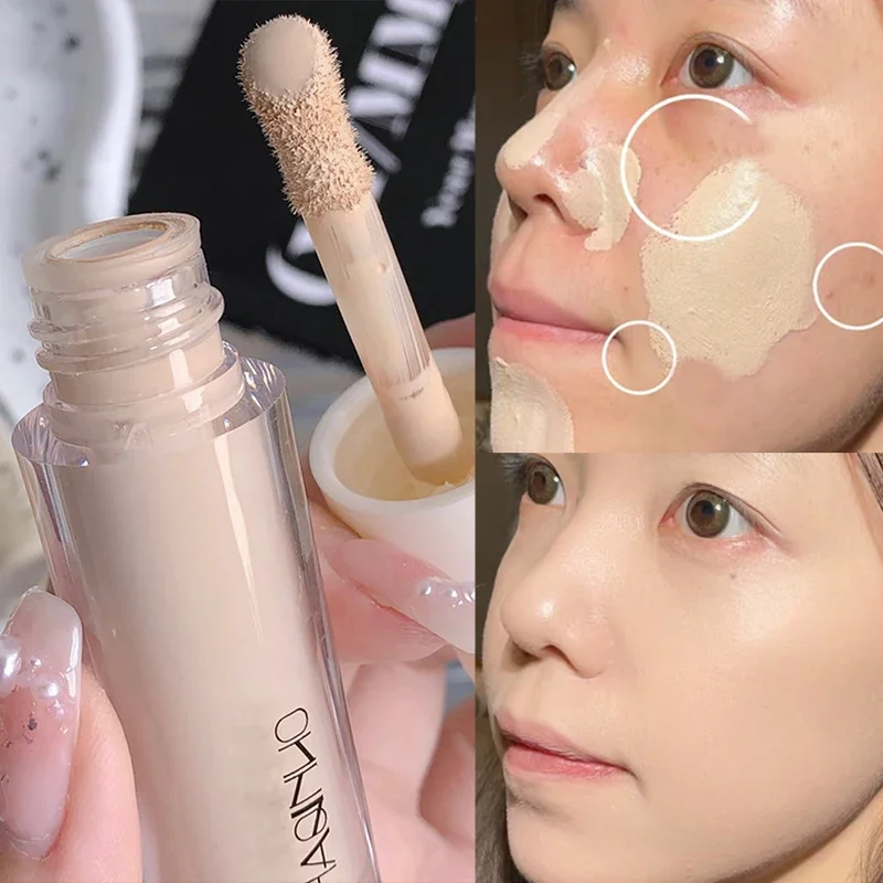 1Pc Copertura Correttore Liquido Opaco Ad Alta Copertura Macchie Di Acne Occhiaie Pori Invisibili Crema Correttore Base Trucco Viso Cosmetico