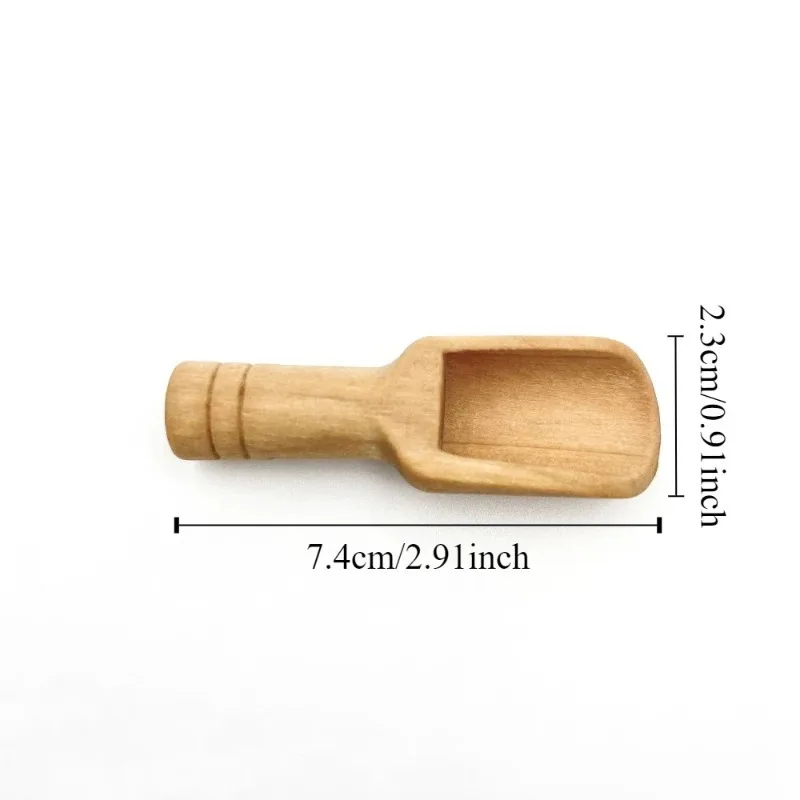 1pcs Mini Wooden Scoops Bath Salt Spoon Candy Flour Spoon Scoops Kitchen Utensils Milk Measuring Spoon