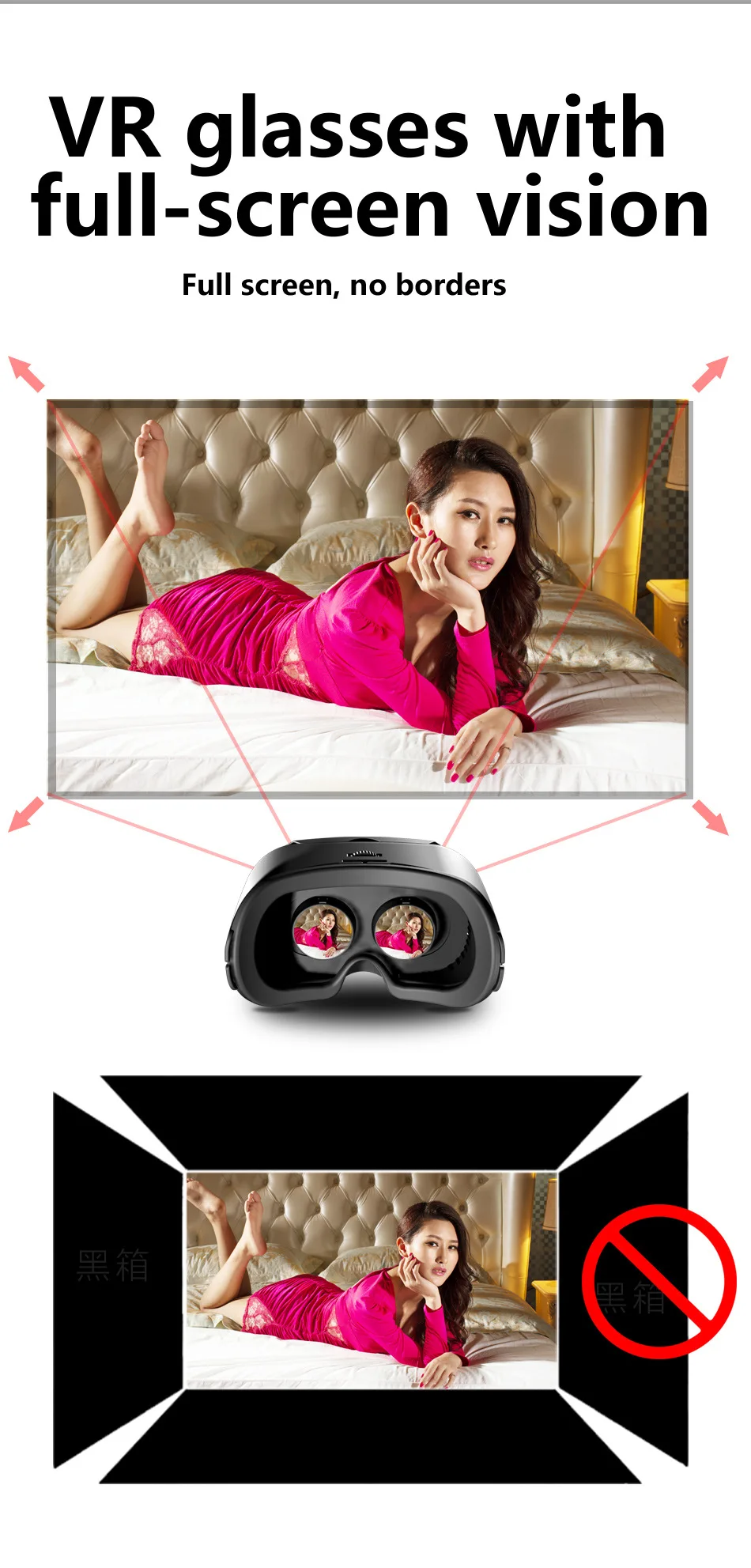 VRGPRO X7 VR Glasses Box For 5 To 7 Inch Smartphones Full Screen VR Headset 3D Helmet Movie Video Game Virtual Reality Devices