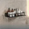 Black Bathroom Shower Room Storage Rack Toiletries Shelf Storage Is Perfect For Bathroom Item Storage 5