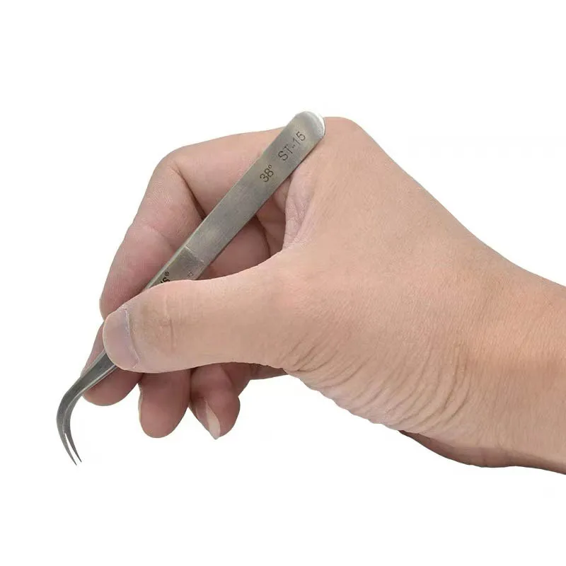 ST-15 38 degree High precision tweezers 116mm stainless steel anti-magnetic anti-acid tweezers clock
