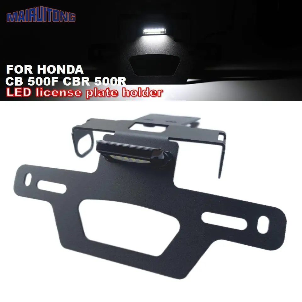 

LED License Plate Holder For HONDA CB500F CBR500R 2019-2023 Motorcycle Tail Tidy Fender Eliminator LED Light CB 500 F CBR 500 R