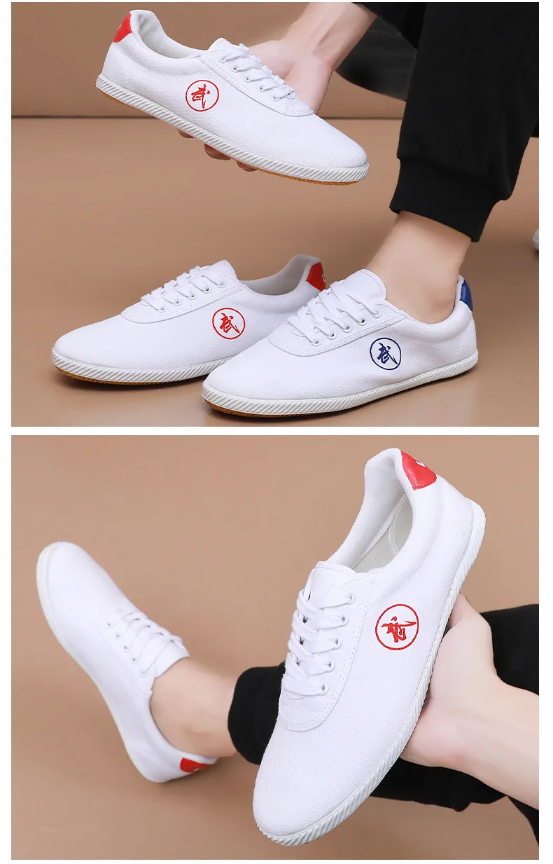 New Comfortable Cow Muscle Sole Wushu Shoes Chinese Tai Chi Wing Chun Kungfu Martial Art Sneaker Unisex Classic Skate Shoes