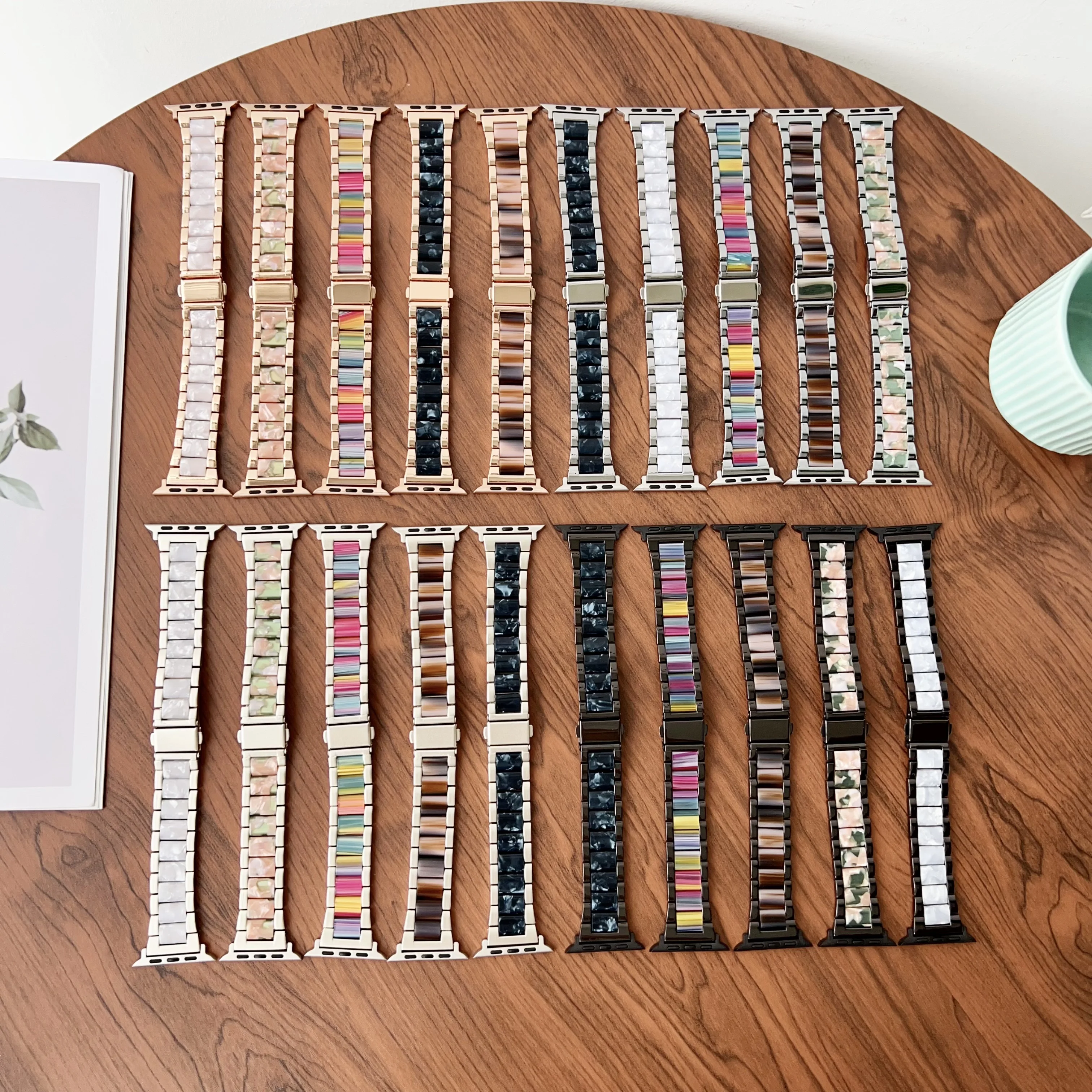 Buntes Metallarmband für Apple Watch S10 46 mm, 49 mm Ultra 45 44 42 41 40 38 mm Damenarmband für iwatch9 8 7 6 5 4 3 2 1 – Detail 5
