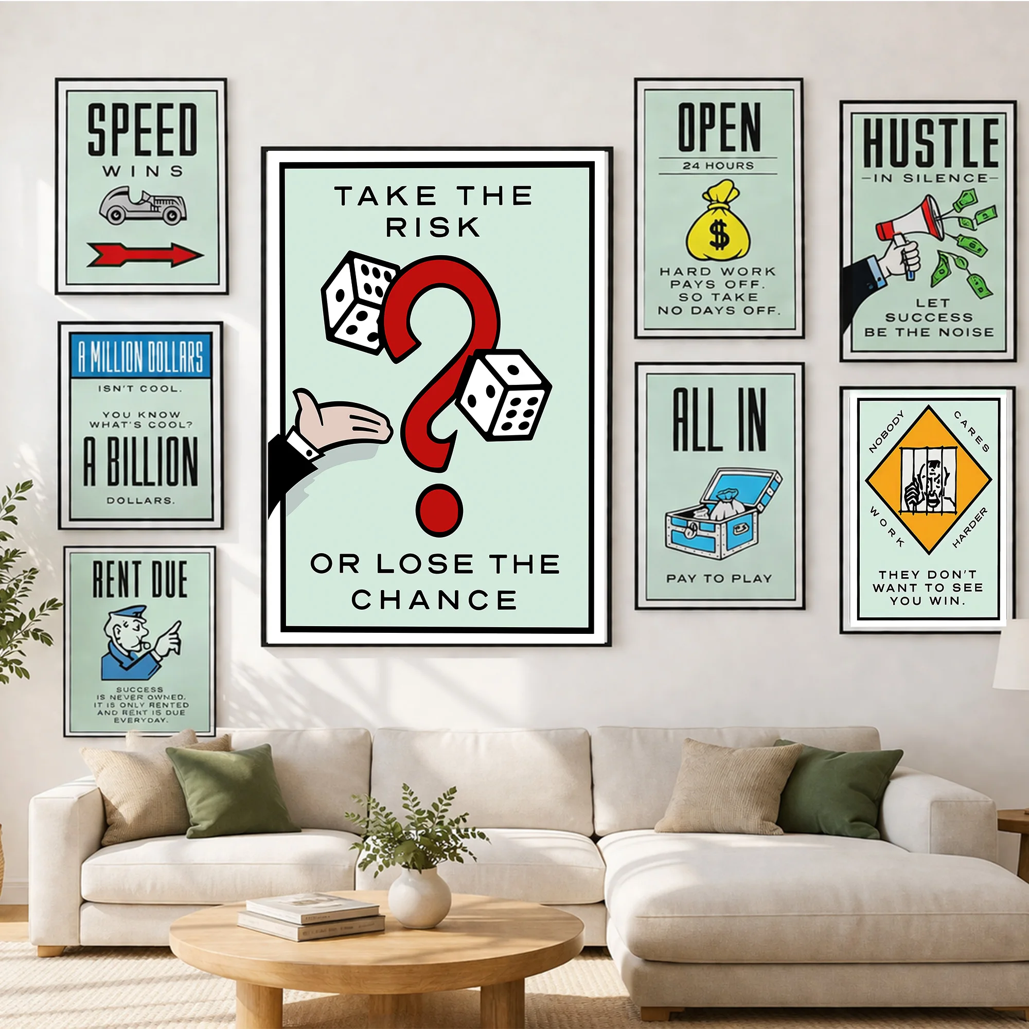 Modern Motivational Wall Art Canvas Print for Office and Living Room Decor