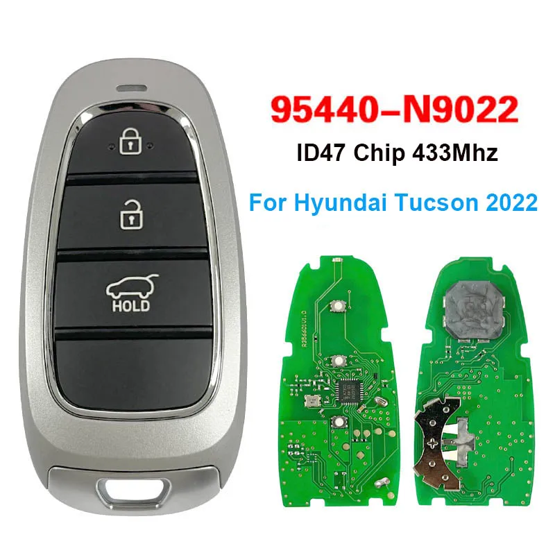 

CN020269 For Hyundai Tucson 2022 Smart Remote Key 3 Buttons 433MHz PN 95440-N9022 HITAG 3 - ID47 NCF29A1X FCCID:FOB-4F25