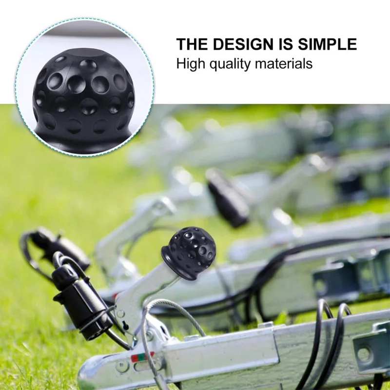 Trailer Ball Cover 50MM Tow Bar Ball Cover Cap Trailer Ball Cover Tow Bar Cap Universal Hitch Trailer Towball Protect Car Accessories