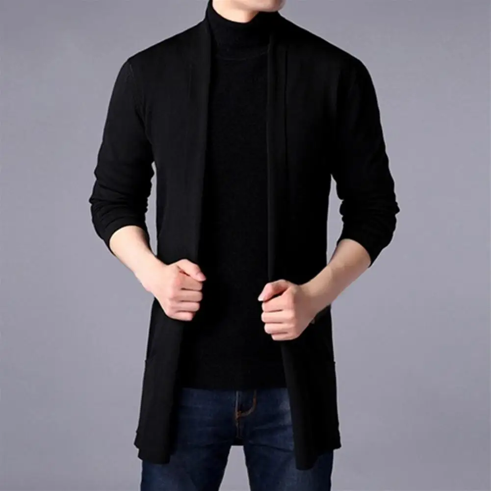2024 Cardigan Sweater All Match Spring Autumn Knitting Sweater Men Winter V-neck Long Sleeve Knitting Sweater Coat Loose Outwear