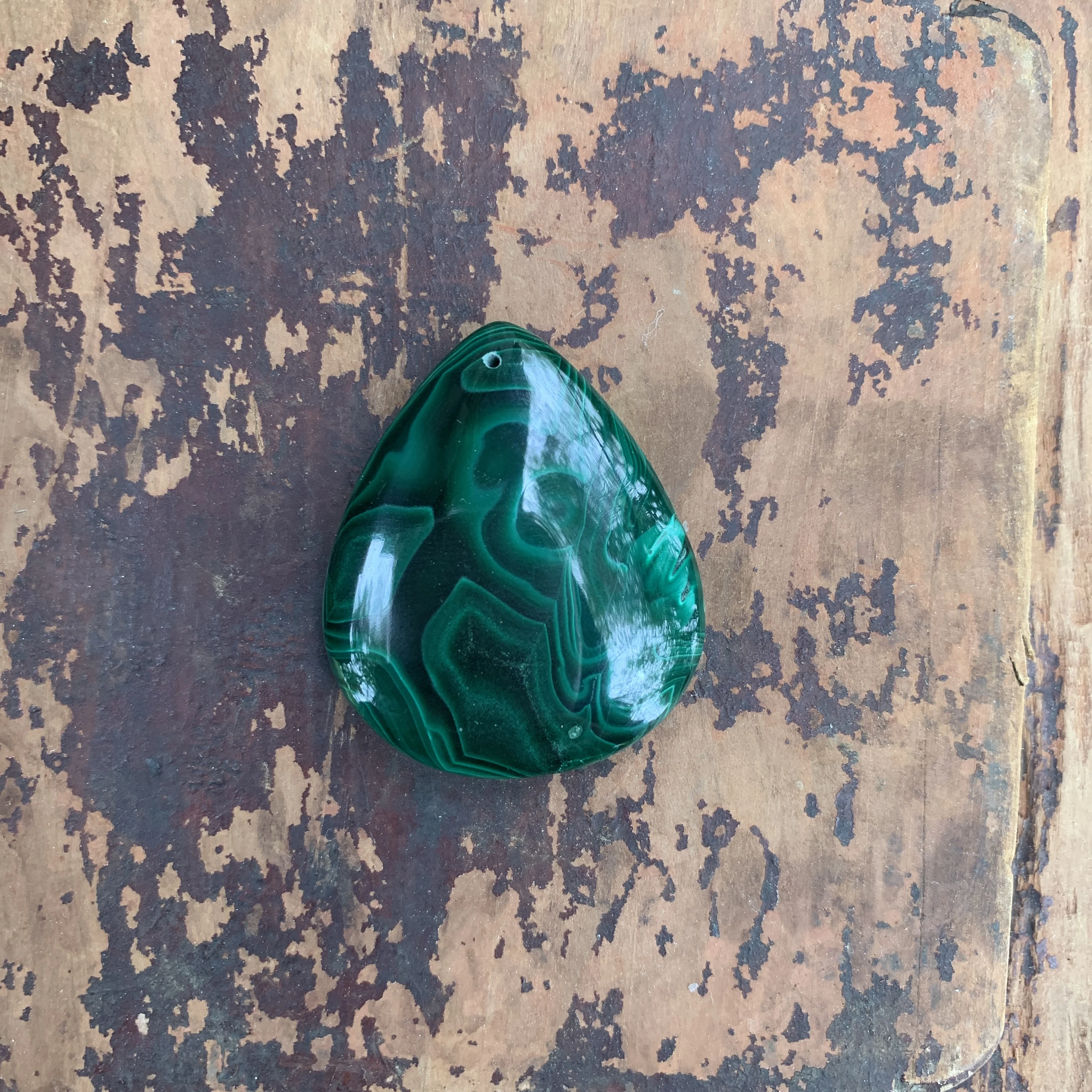 Natural Green Malachite Chrysocolla Gemstone Pendant Water Drop Malachite Necklace Jewelry Women Men AAAAA