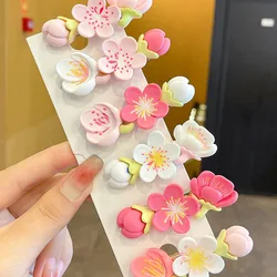 Cute Pink Sakura Hairpins for Women Girls Sweet Side Hair Clips Korea New Bangs Barrettes Hair Accessories