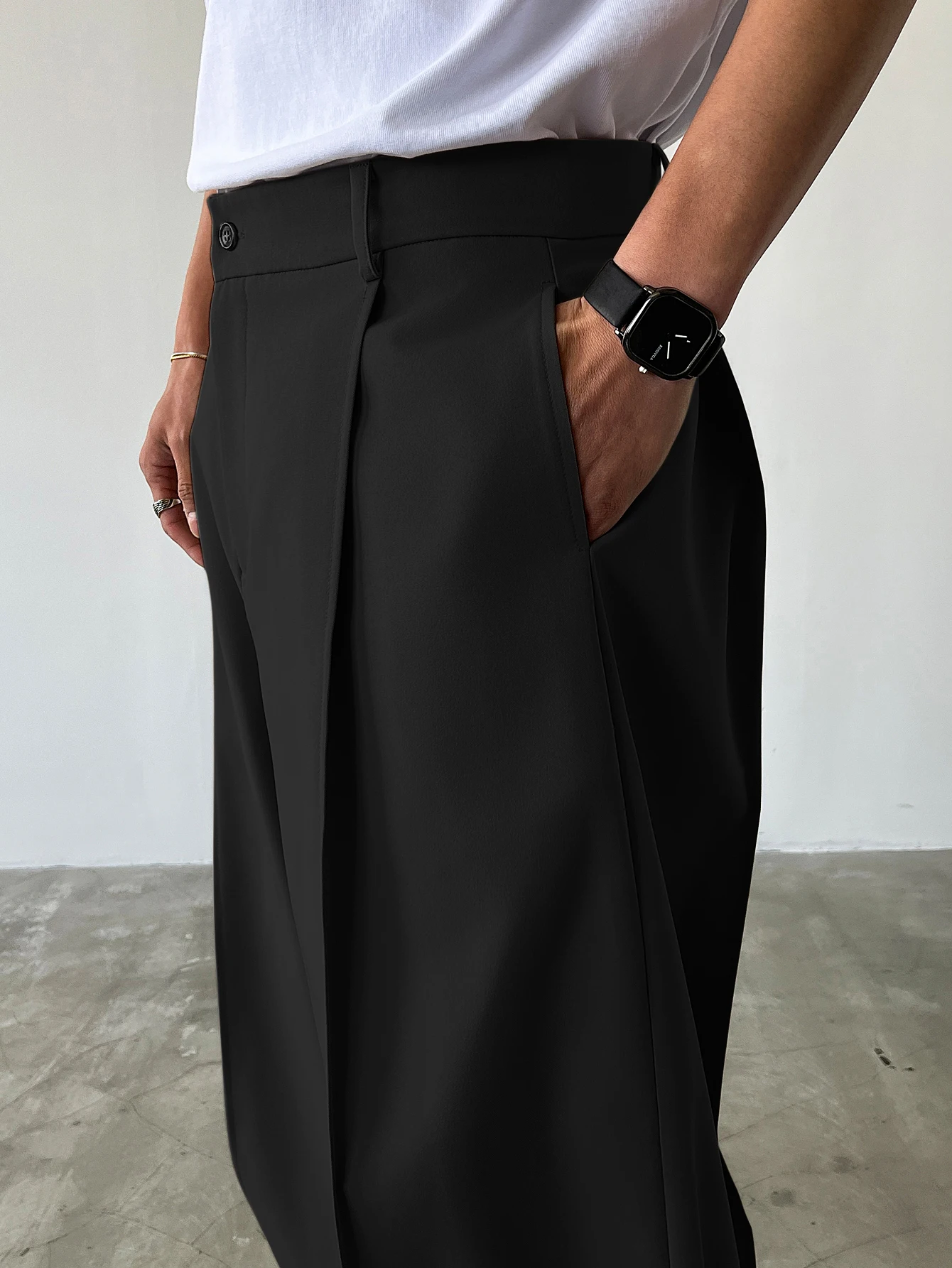 Pantalon de costume pour homme taille haute