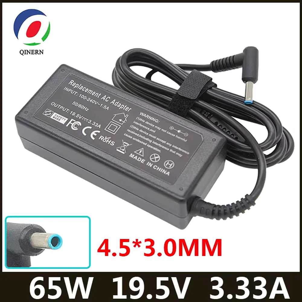 65W Slim Laptop Charger Adapter, 19.5V 3.33A, 4.5*3.0mm Connector