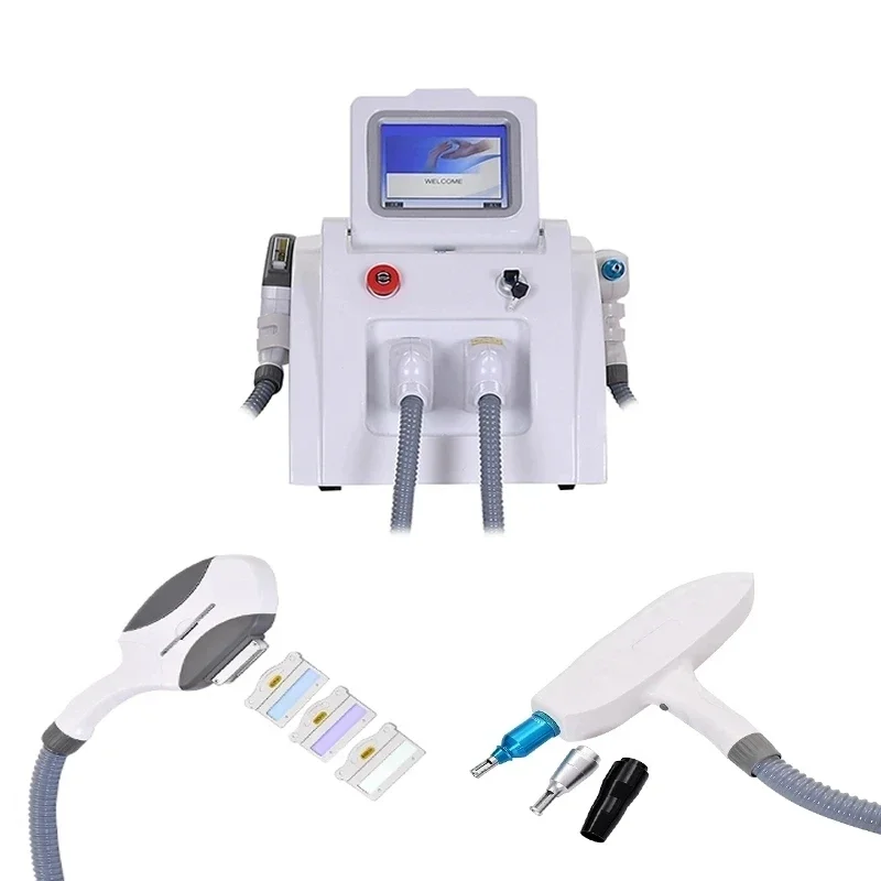 Hot Sale 2 In 1 IPL OPT Permanent Hair Tattoo Removal Laser Nd Yag Portable RF Machine