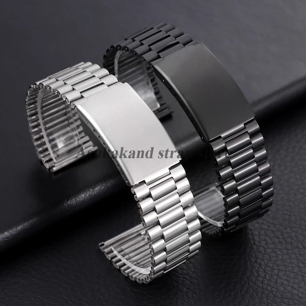 Sleek Stainless Steel Universal Watch Strap - Elegant Metal Band