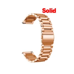 Premium Stainless Steel Metal Strap - Universal 22MM Bracelet for Watch S1 Active (Rose gold)