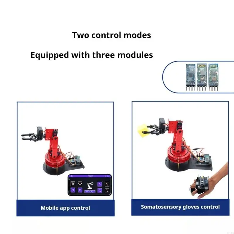 Braccio robotico a 4 assi con comando gestuale con controllo gestuale per progetti educativi e creativi Design in lega H8WD - immagine 3