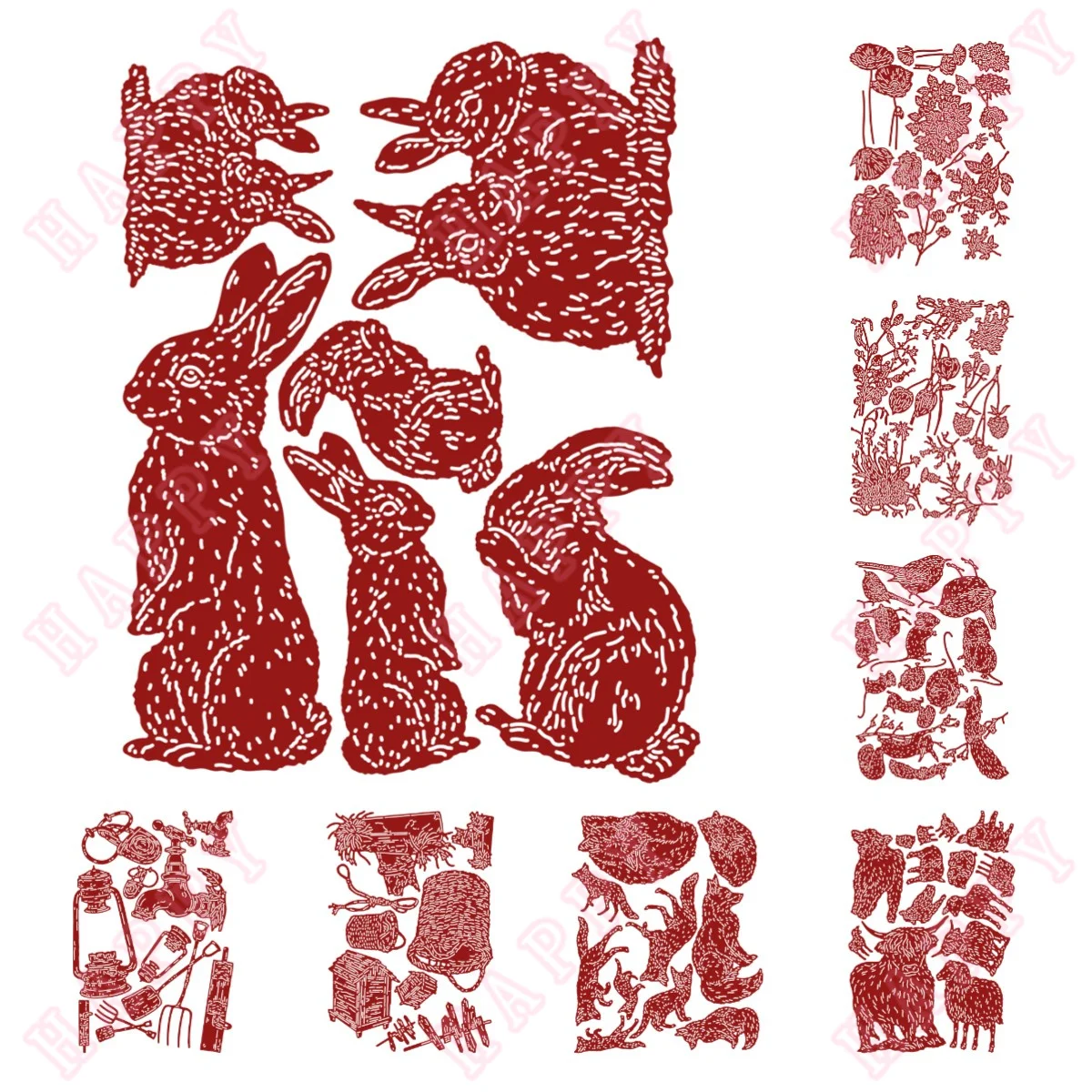 

Металлические пресс-формы Кролик чипмун и Корова фотоальбом бумага DIY конверт для скрапбукинга Diary декоративное ремесло тиснение шаблон