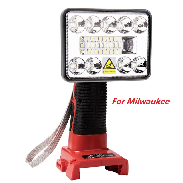 3/5/8 inch LED Lamp Work Light For Milwaukee 18V Li-ion Battery Electric Torch