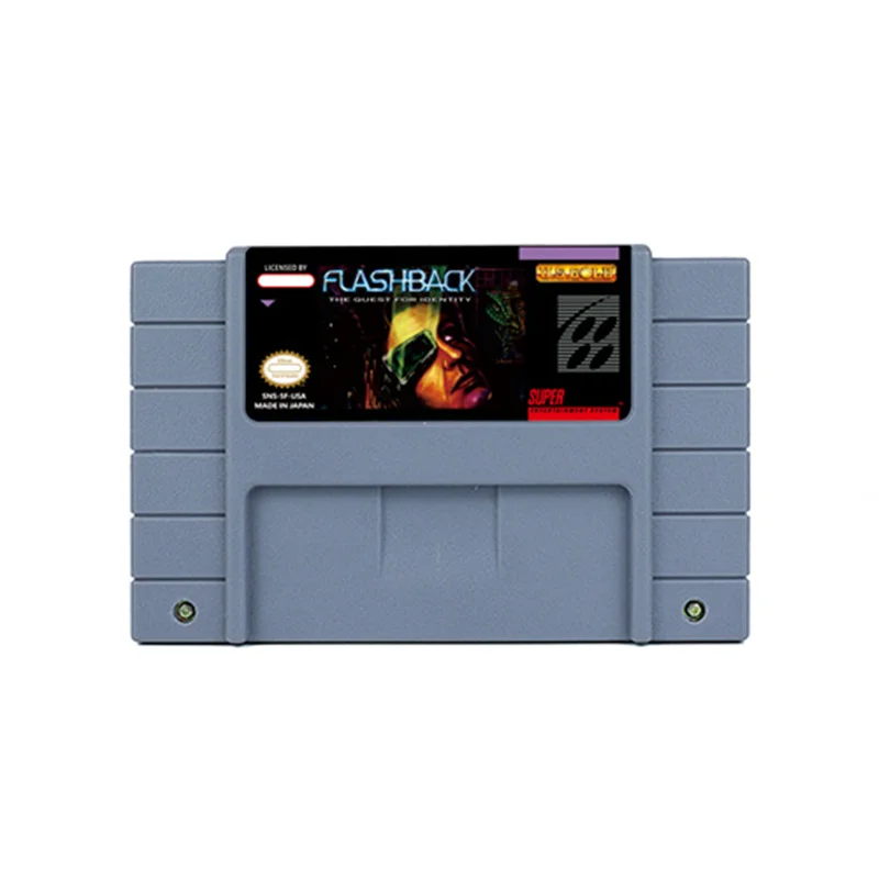 Flashback The Quest For Identity Action Game Per Snes 16 Bit Retro Cart Regalo Per Bambini