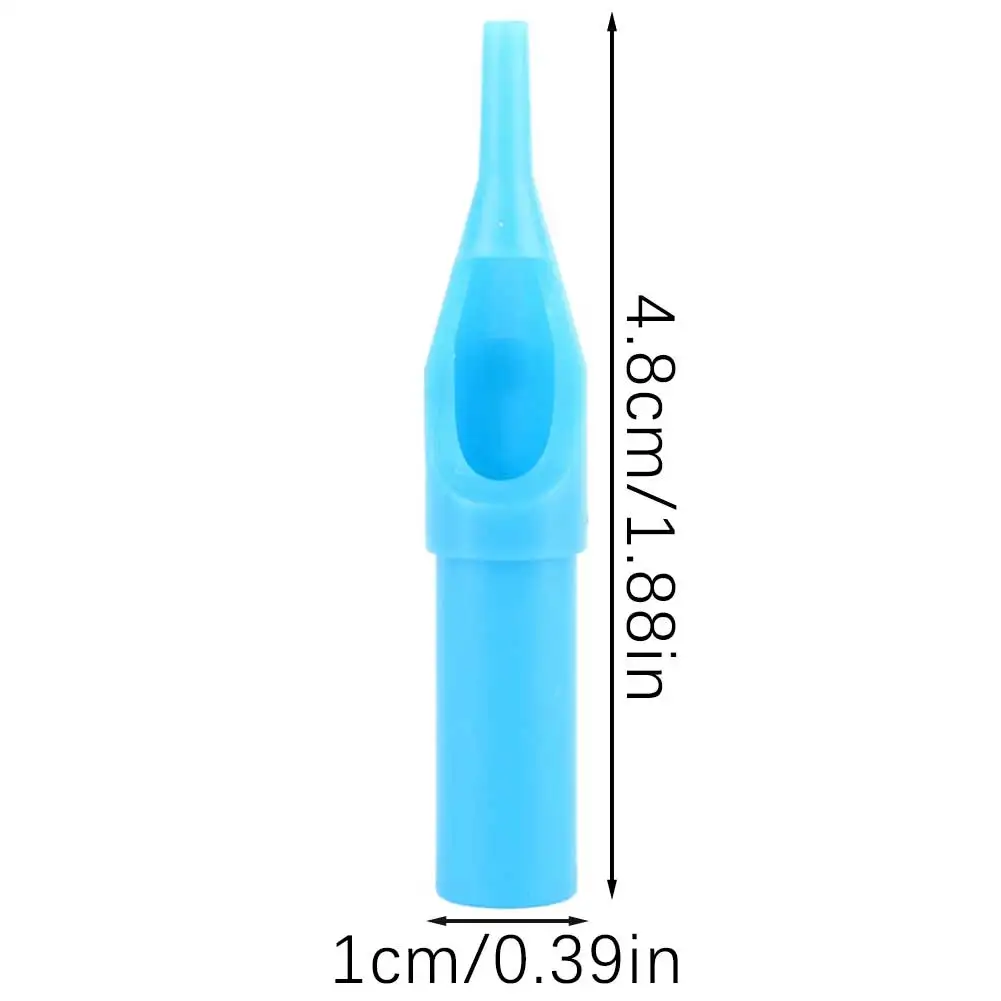 50pcs/box Blue Disposable Tattoo Tip Practical Sterile Tattoo Nozzle Nozzles For Tattooing