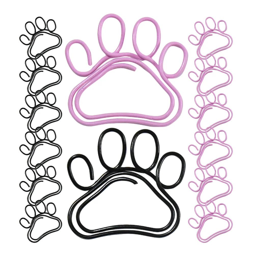 

50 Pcs Accessories Cat Claw Paper Clip Student Office Metal Paper Clips