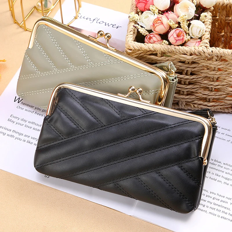 

Women's Wallets Long PU Leather Purses Card Holder Luxury Clutch Bag Women Wallet for Female Handbag with Phone Pocket