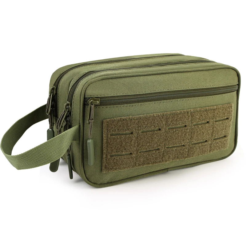 Waterproof Tactical Toiletry Bag for Outdoor Travel - Men's Shaving and Cosmetic Organizer