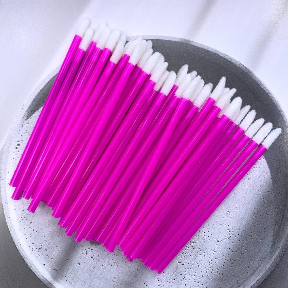 50PCS Disposable Lip Brushes Makeup Brush Eyelashes Extension Applicator Lipstick Wands Set Cosmetic Colourful Make Up Tools
