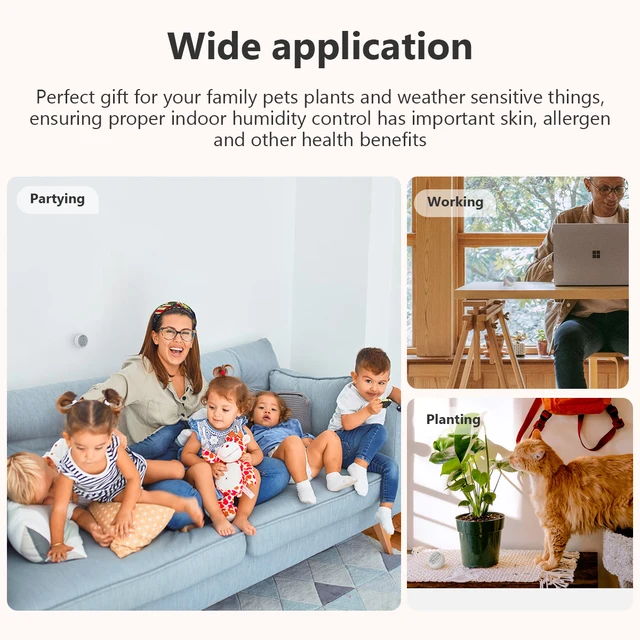 IMOU WiFi Smart Zigebee 3.0 Temperature and Humidity Sensor LCD Screen History Record Smart Home Security Remote Control 5