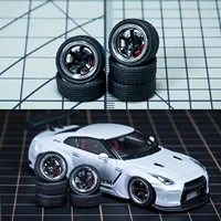 Microkiom 11.2mm 1/64 Car Model GT Series Modified wheel belt Metal shaft injection wheel Disc brake  (larger size) 1