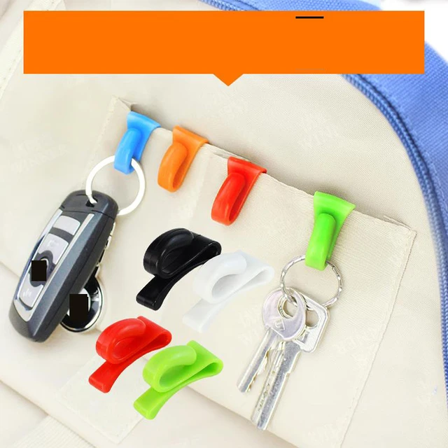 Hook Key Holder Colorful Mini Built-in Bag Clip Prevention Lost Key Hook  Holder