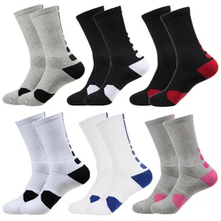 Men's Professional Sports Towel Socks for Men Women Cotton Cycling Basketball Sock Male Sweat Absorption Deodorant Long Tube Sox