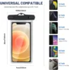 7 inch Anti-Falling Waterproof Phone Bag Touchscreen Swimming Drifting Boating Diving Surfing River Trekking Phone Case Holder 4