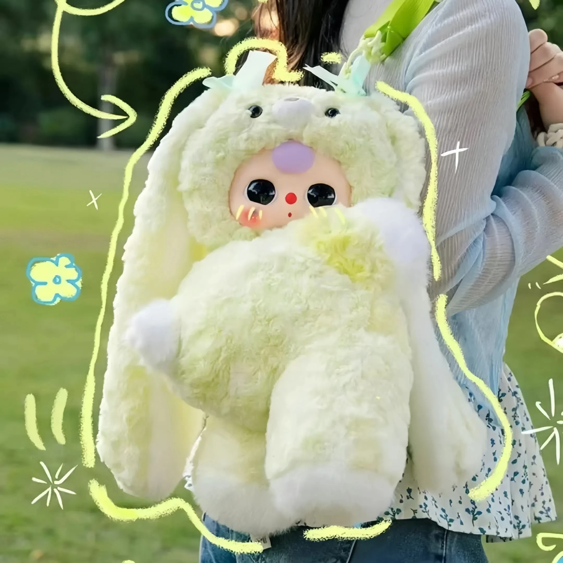 베이비 쓰리 허그 더 베이비 배낭 시리즈 블라인드 박스 빅돌 백팩 참신한 인형 주목받는 휴일 생일 선물
