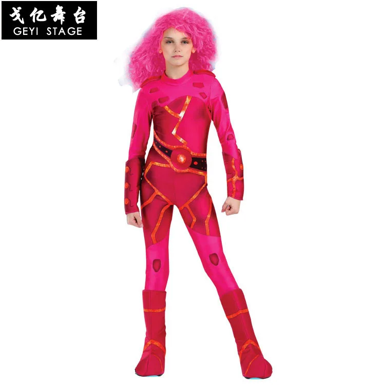 

Halloween Cosplay Girl Kids Jumpsuit for Baby Girls Costume Rose Red Hells Angel Devil Party Vampirina Lava Girl Demon Costume