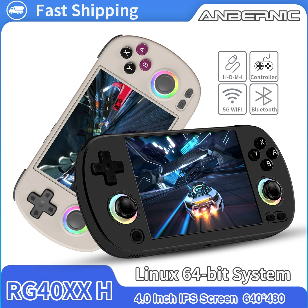 ANBERNIC-consola De Juegos Portátil RG406H, Pantalla Multitáctil IPS De 4 Pulgadas, Android 13, Joystick Hall 3D, Gatillo Hall, Videojuego RG 406H - AliExprs