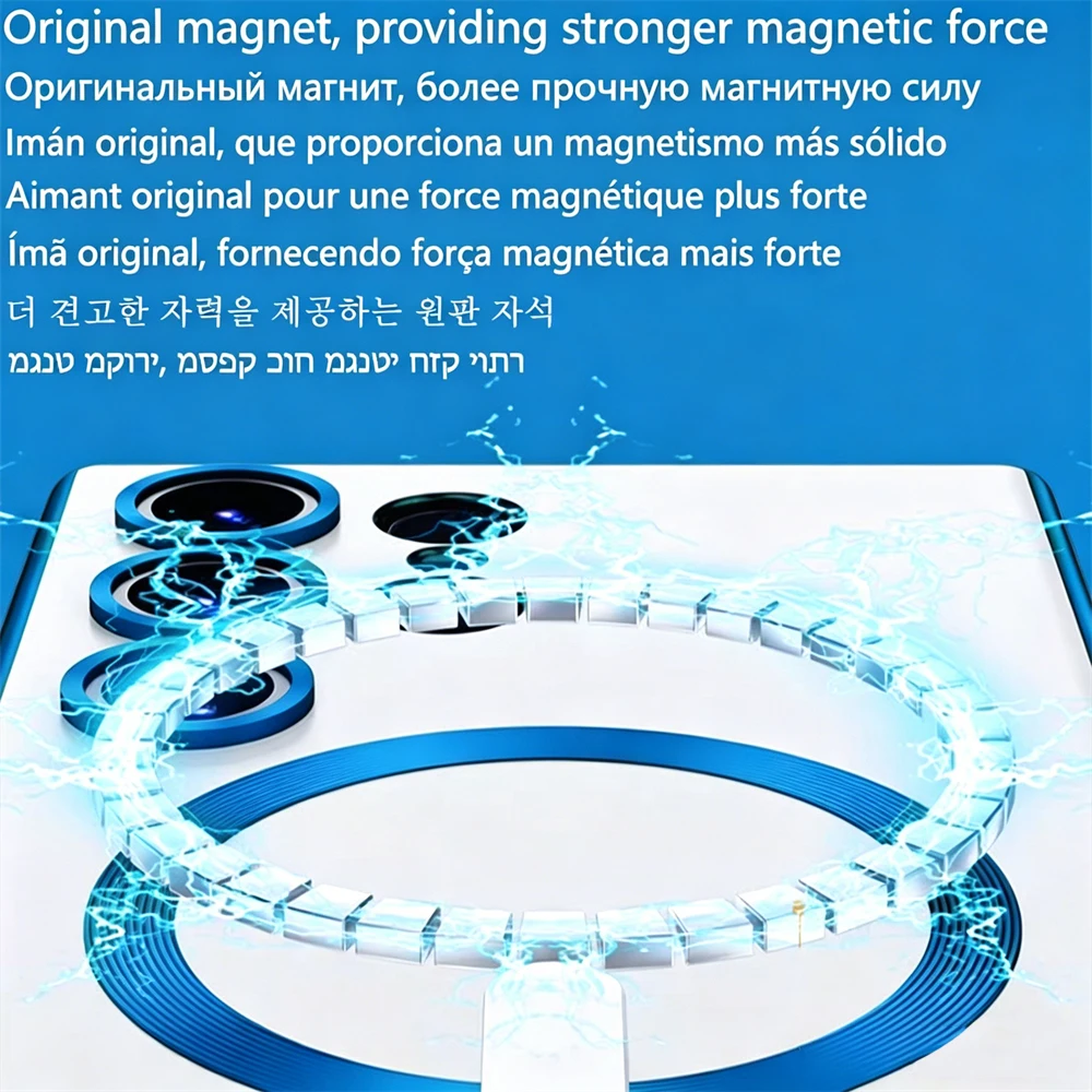 Enhanced Wireless Magnetic Plating Cover with Full Camera Protection and 6K Glass