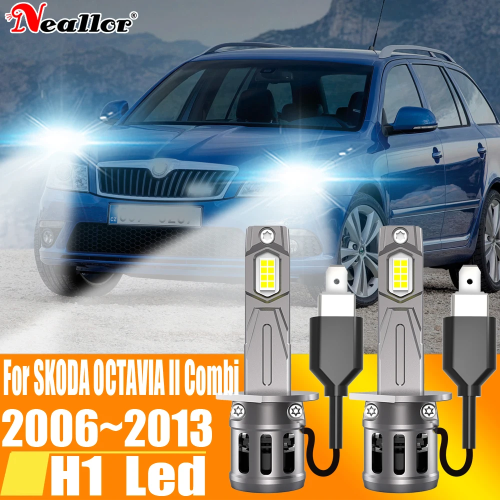 

Светодиодная лампа H1 для автомобильных фар, дальность 12 В, 55 Вт, для Skoda Octavia 2 2006 ~ 2013