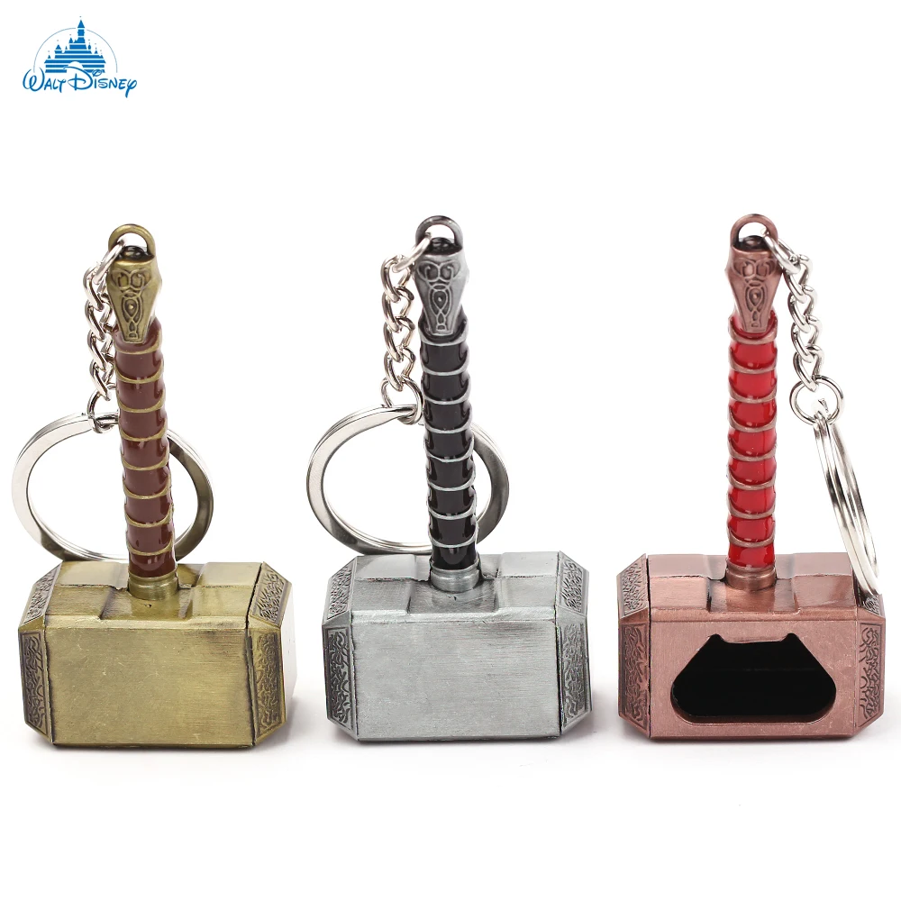 Disney Avengers Mjolnir Portachiavi Ciondolo Moda Thor Arma Apribottiglie Accessori Portachiavi Alla Moda Per I Fan Regali