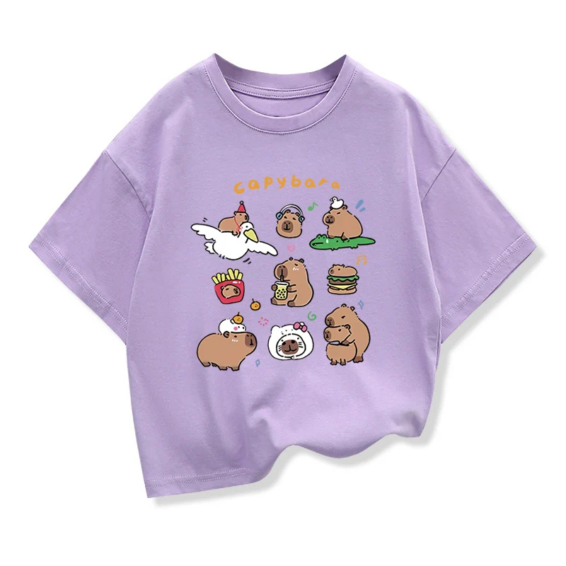 Kids Capybara Print T-Shirt 2